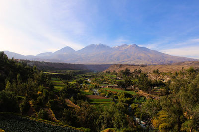 Scenic view of landscape against sky