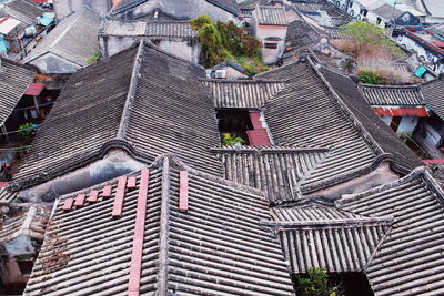 Low angle view of residential buildings in city