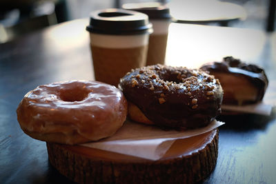 Close-up of dessert on table