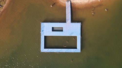 Close-up of beach by drone