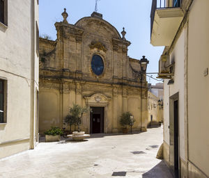 Entrance of historic building against sky