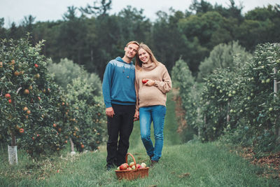 Young couple kissing on land