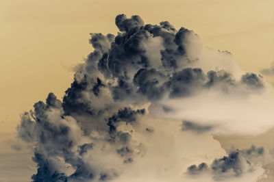 Low angle view of clouds in sky during sunset