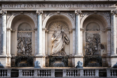 Happy water fountain, fountain of moses in rome, italy