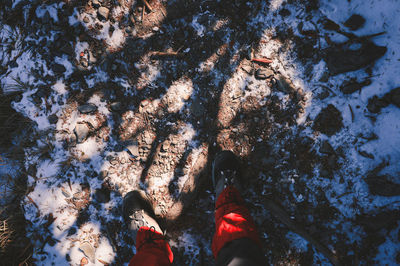 Low section of people standing in water