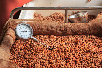 Close-up of roasted coffee beans