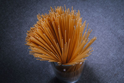 High angle view of bread on table