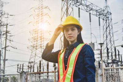 Man working at construction site