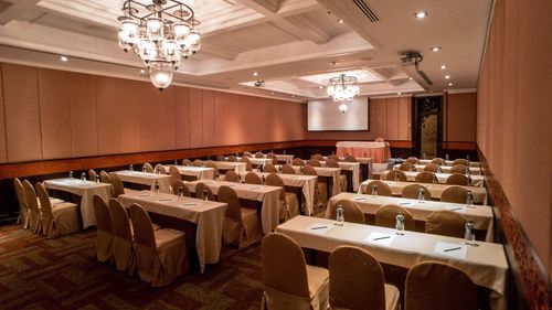 Chairs in illuminated room
