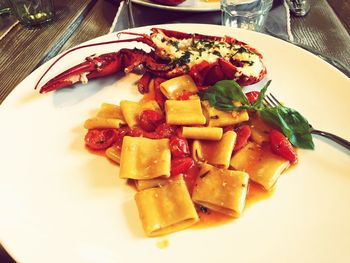 Close-up of served food