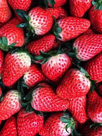 Full frame shot of strawberries