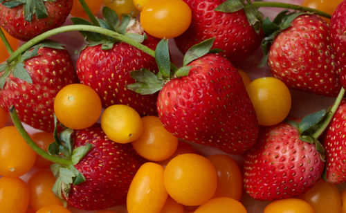 Full frame shot of strawberries
