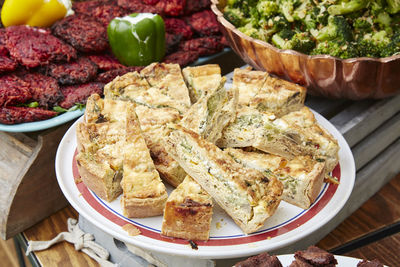 Close-up of meat on table