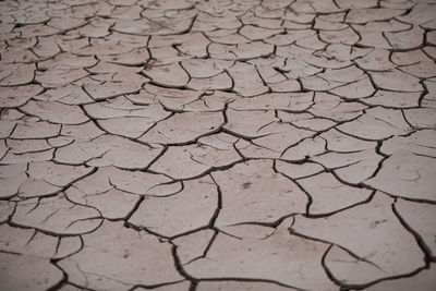 Full frame shot of cracked land