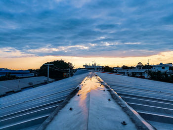 Road against sky during winter