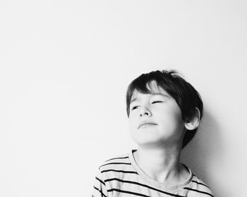 Portrait of boy looking away