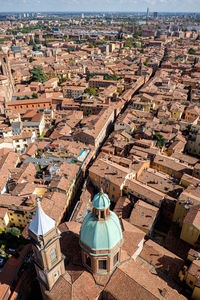 High angle view of townscape