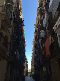 Low angle view of buildings in city