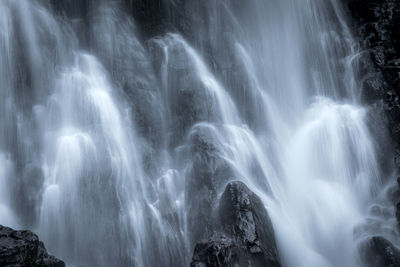 Scenic view of waterfall