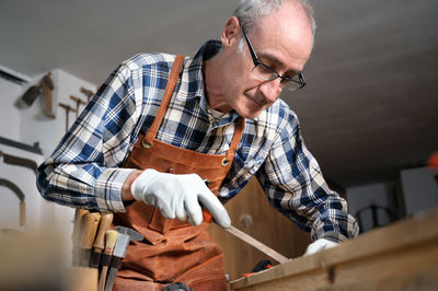 Man working at workshop