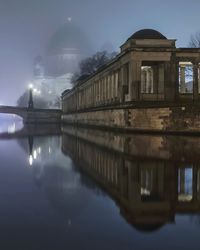 Reflection of building in lake