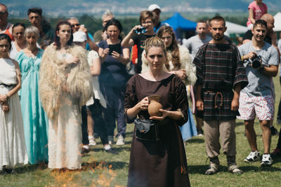 Group of people standing outdoors