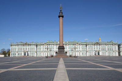 View of historical building against blue sky