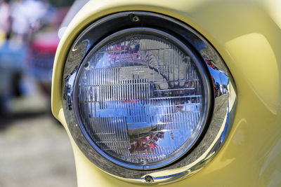 Close-up of car mirror