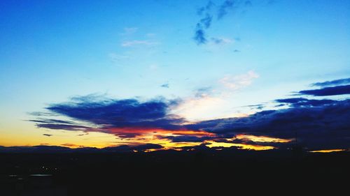 Scenic view of sky at sunset