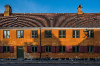The historical nyboder in copenhagen, denmark