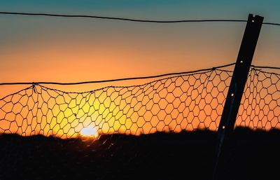 Scenic view of silhouette landscape against sky during sunset