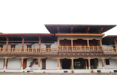 Low angle view of built structure against clear sky