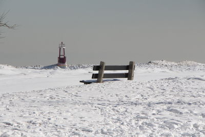 Scenic view of snow covered landscape