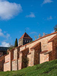 Exterior of old building against sky