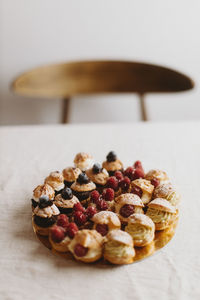 Close-up of fresh fruits in plate