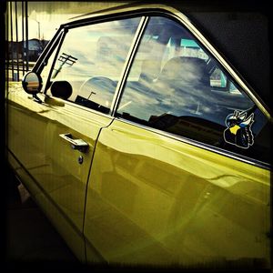 View of train on road