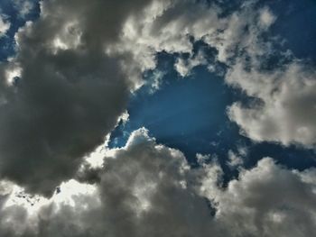 Low angle view of cloudy sky