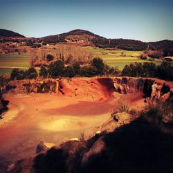 Scenic view of mountain range