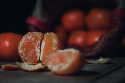 Close-up of fruits on table