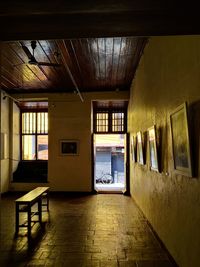 Empty corridor in building