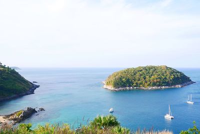 Scenic view of sea against sky