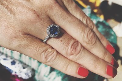 Close-up of woman hand with tattoo