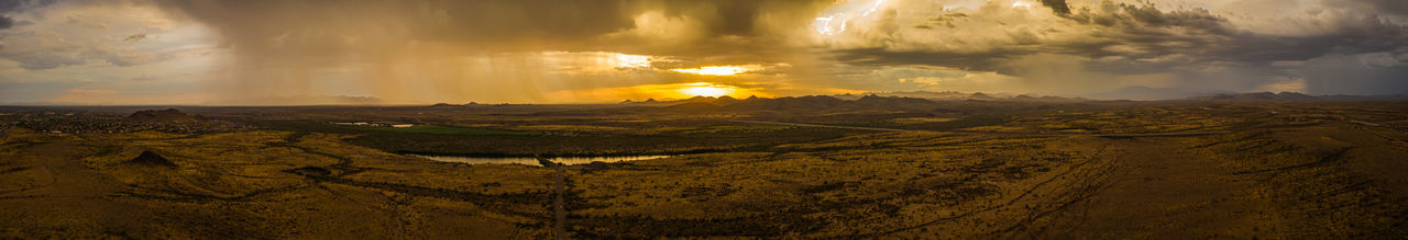 Scenic view of landscape during sunset