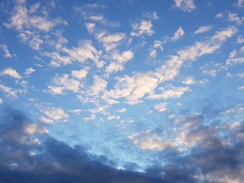 Low angle view of clouds in sky