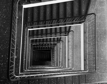 Low angle view of spiral stairs