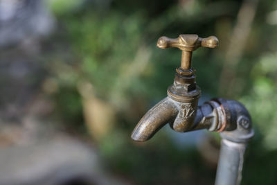 Close-up of faucet