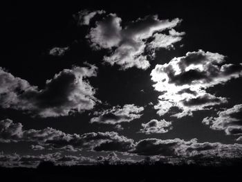 Low angle view of cloudy sky