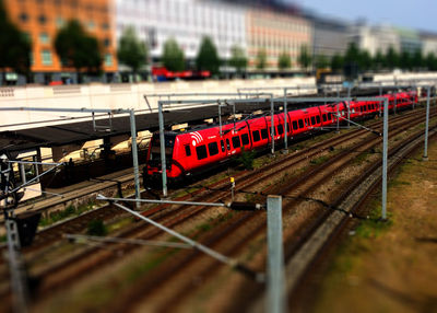 Train on railroad track