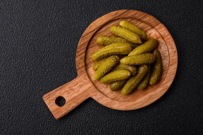 High angle view of food on table