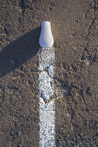 High angle view of shadow on sand